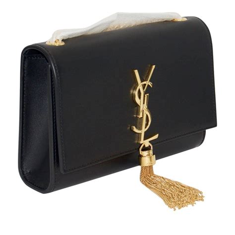 ysl black.purse|ysl black purse with tassel.